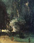 James Abbot McNeill Whistler Nocturne in Black and Gold,the Falling Rocket Germany oil painting artist